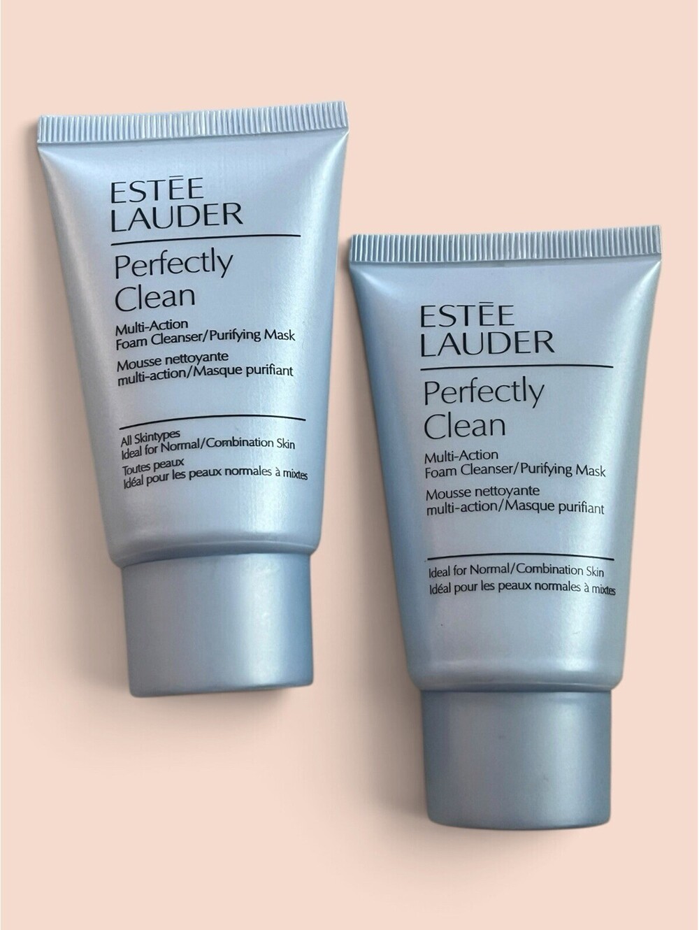 NEW Set of 2 Estee Lauder Perfectly Clean Multi-Action Foam Cleanser 1oz Travel